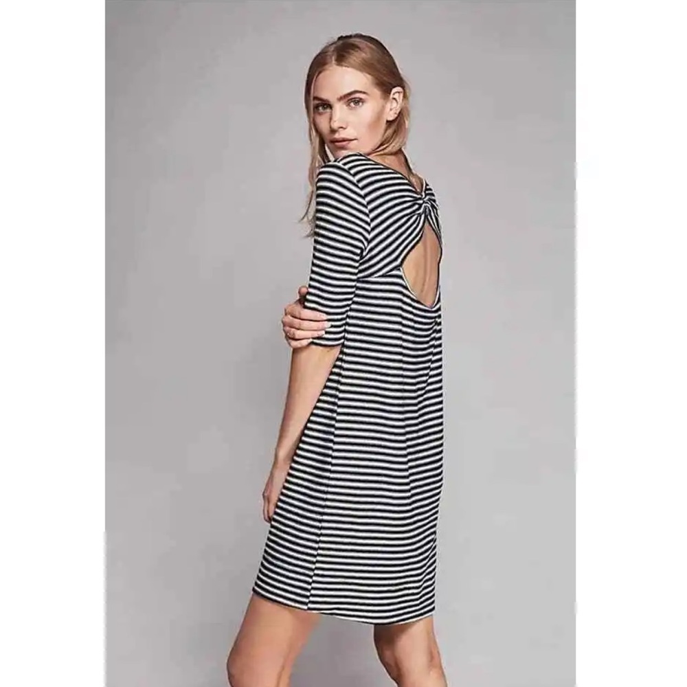 We The Free Black and White Striped Dress